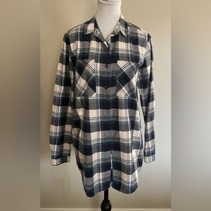 O’Neill Women’s Long Plaid Flannel Button Down